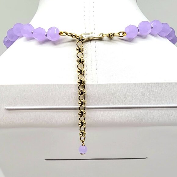 Heidi Daus Cushion Cut Tanzanite Swarovski Crystal Statement Collar Necklace - Picture 10 of 12